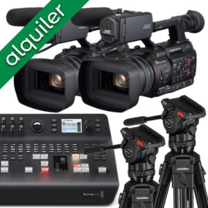 ALQUILER - JVC GY-HC500 - Kit de realización con 2 cámaras, trípodes, cableado y realización